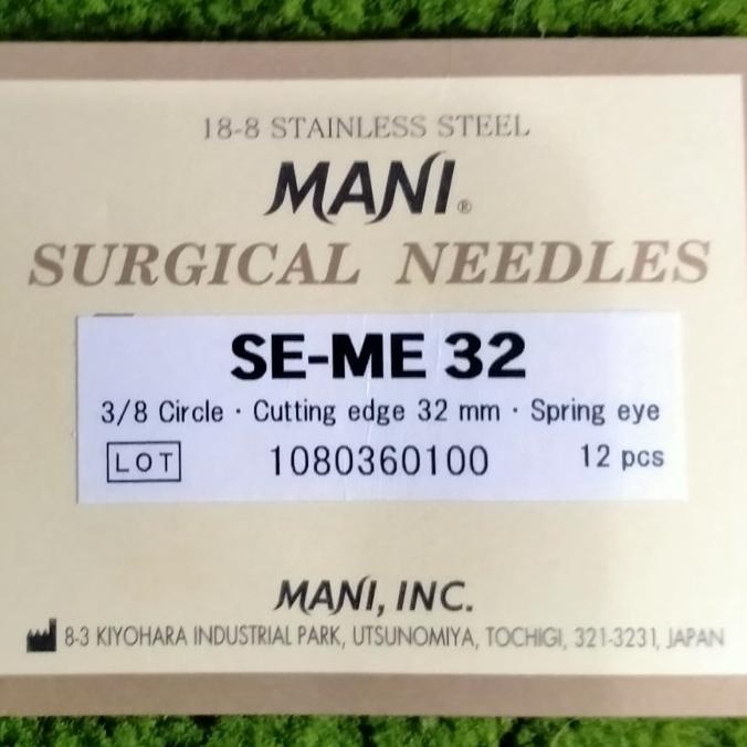 Jarum Bedah Se-Me 32/ Surgical Needle/ Jarum Hecting Kulit /Mani