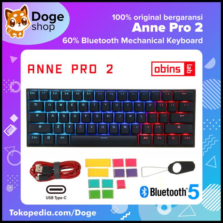 Anne Pro 2 Mechanical Keyboard 60% Wireless Bluetooth (Alt. Gk61 Rk61)