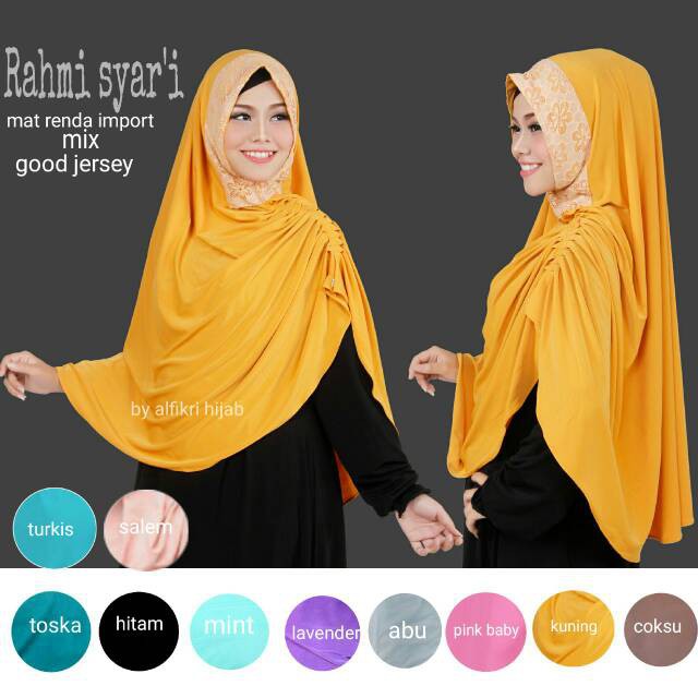 jilbab syar,39i . kerudung instan . hijab BRANDED ORI khimar RAHMI SYARI