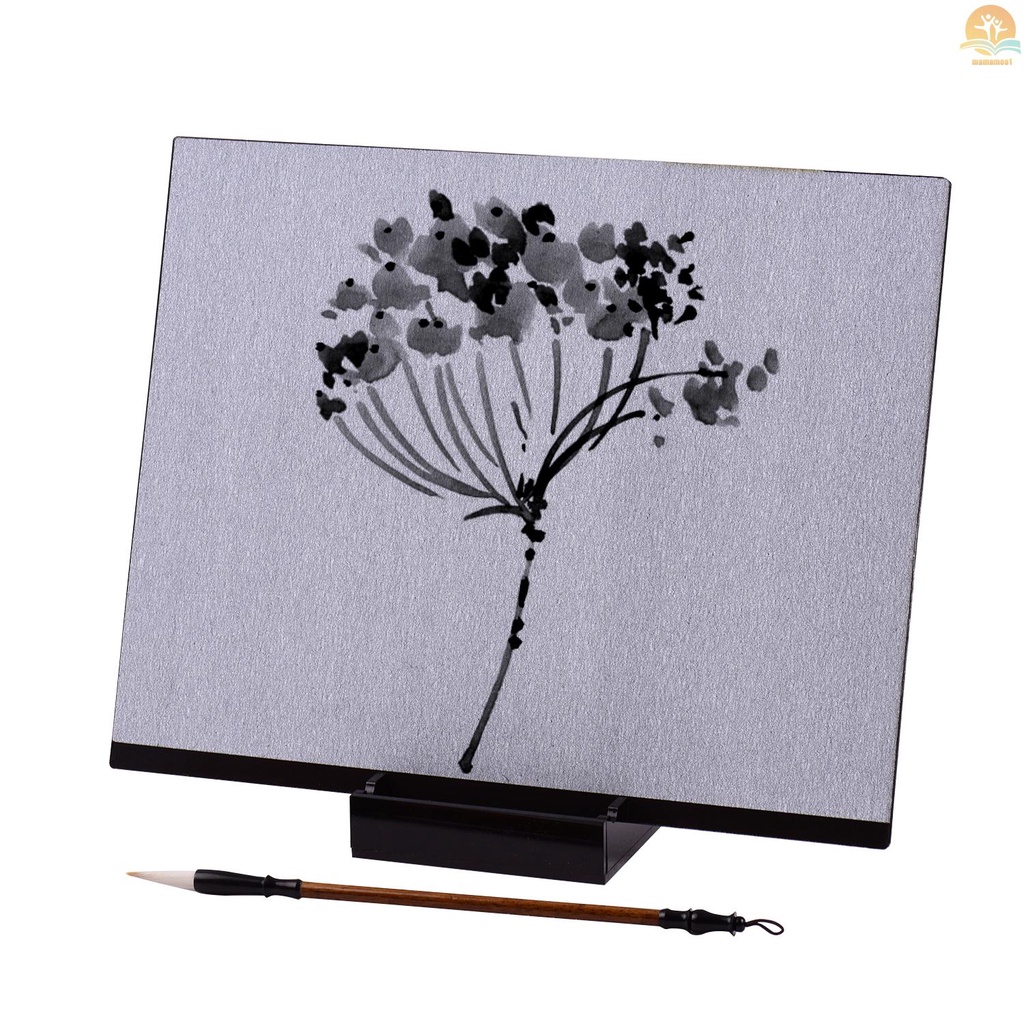 Reusable Buddha Board Artist Board Paint with Water Brush &amp; Stand Release Pressure Relaxation Meditation Art Mindfulness Relaxing Gift for Children Students Teenagers Adults Drawing Painting Writing