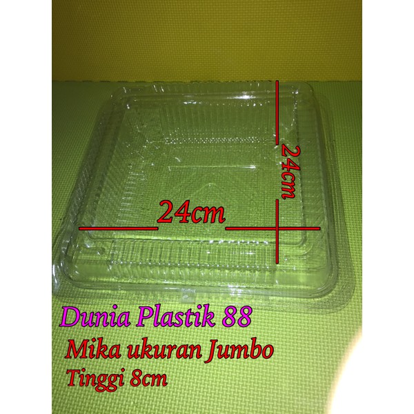 plastik mika uk jumbo kotak box tempat mika plastik bening bolu besar DP
