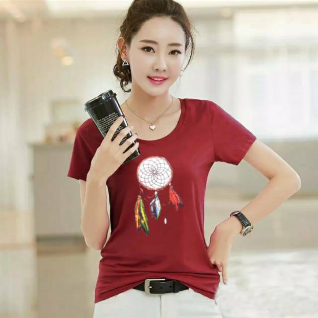  TERBARU  VIN9 FASHION KAOS WANITA SIMPLE DREAM T SHIRT 