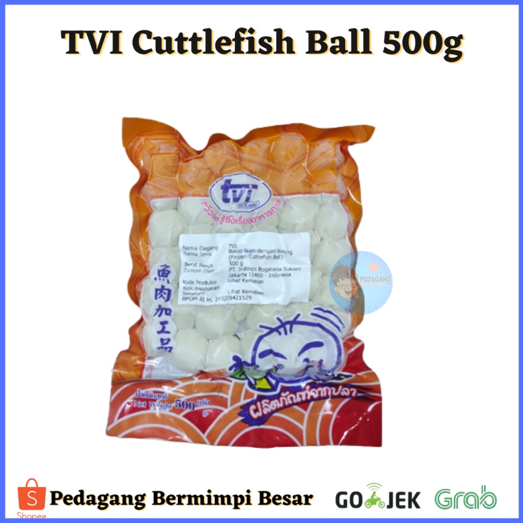 TVI Cuttlefish Ball 500g/ Ikan Olahan Bentuk Sotong 500gr