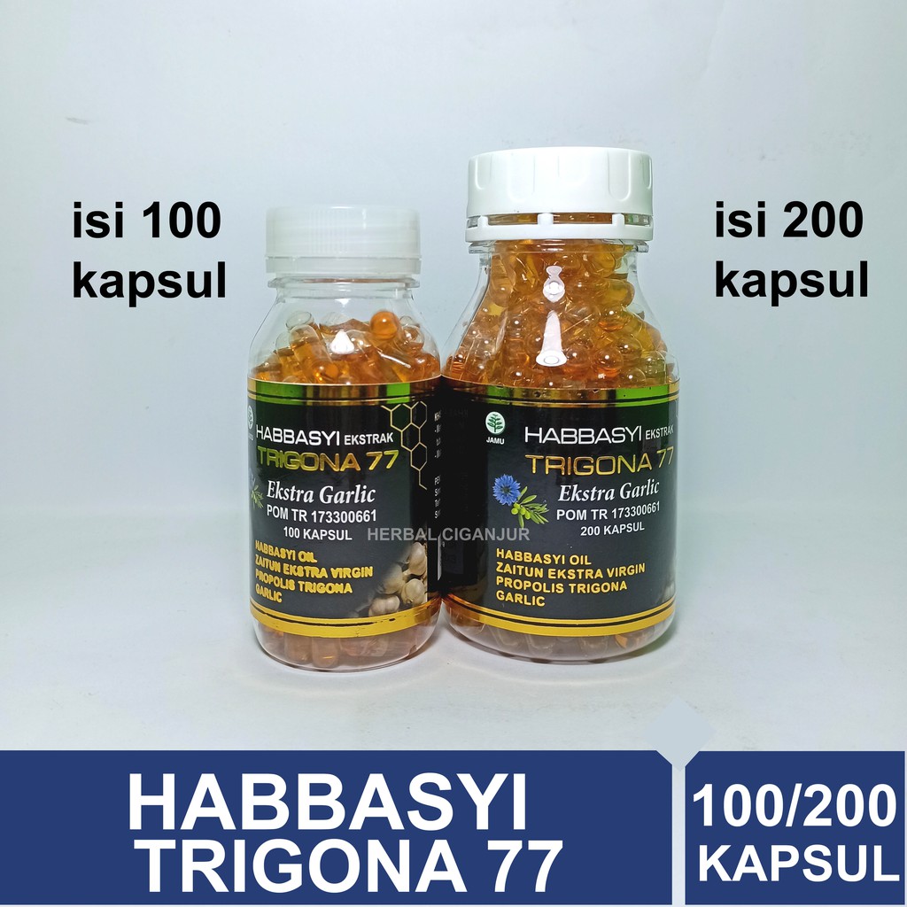 Habbasyi Extra Trigona 77 minyak habbatusauda garlic Propolis  Isi 100/200 kapsul