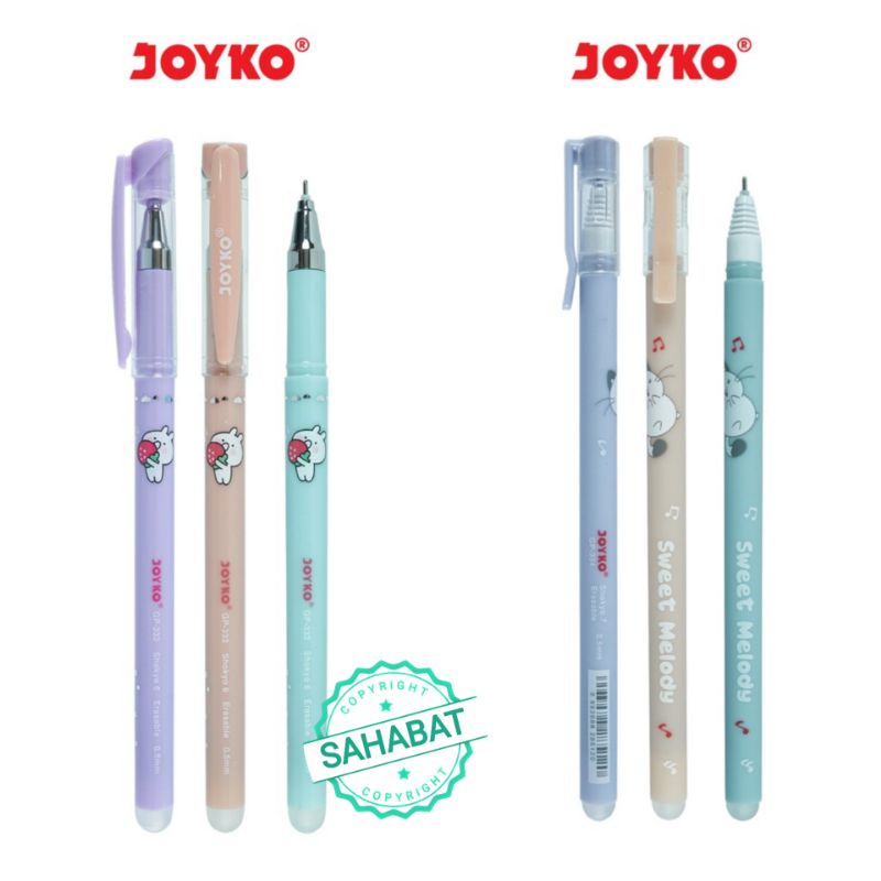

PULPEN BISA DIHAPUS JOYKO SHOKYO 6 DAN 7 GEL 0.5MM / ERASABLE GEL PEN BISA DIHAPUS
