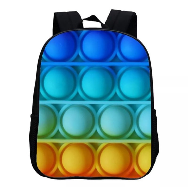 Dunia Tas Murah Tas Ransel Anak Sekolah Karakter POP IT  Terbaruh Anak Perempuan Laki laki Paud TK SD/gambar printing lucu-2