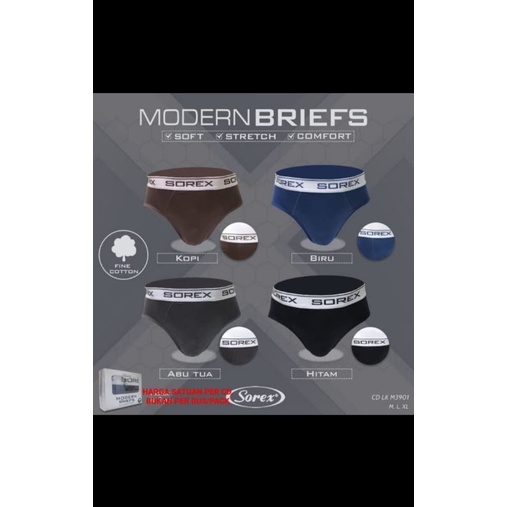 Celana dalam pria Sorex M 3901 modern brief