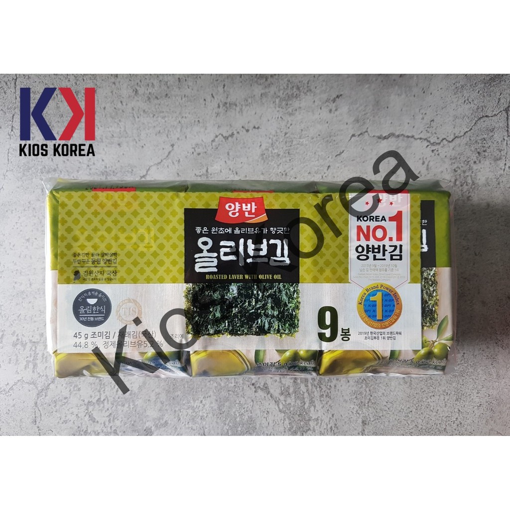 

Yangban - Seasoned Laver with Olive Oil 45gr - Seaweed Rumput Laut Korea