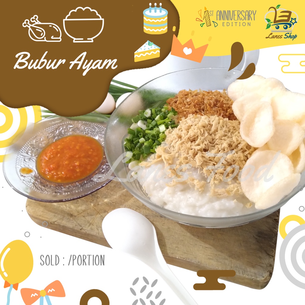 

Bubur Ayam Lanes Food Murah Meriah Per Porsi siap saji