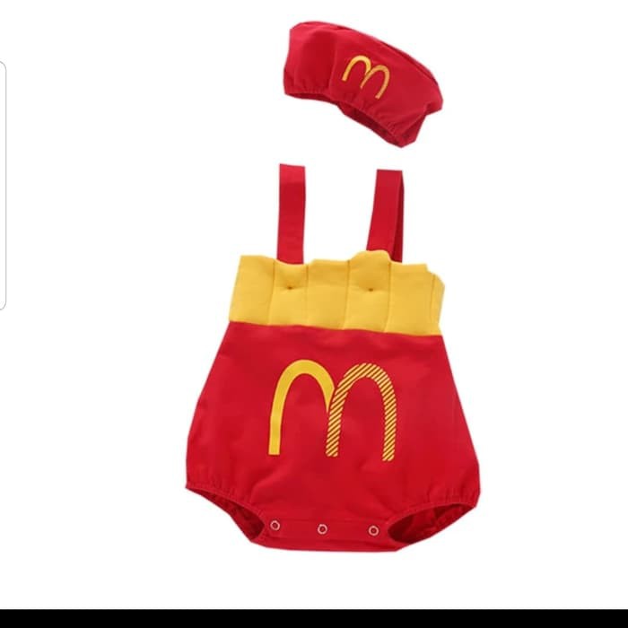  baju  bayi  jumper merah  kuning lucu logo mcd for baby  girl 