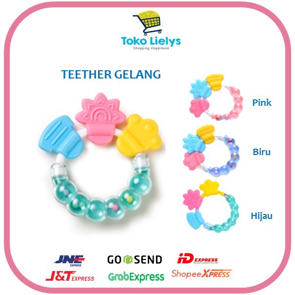 Teether Bayi Import MURAH Kerincingan Bulat / Mainan Gigitan Bayi / Teether Banana / Teether Jerapah