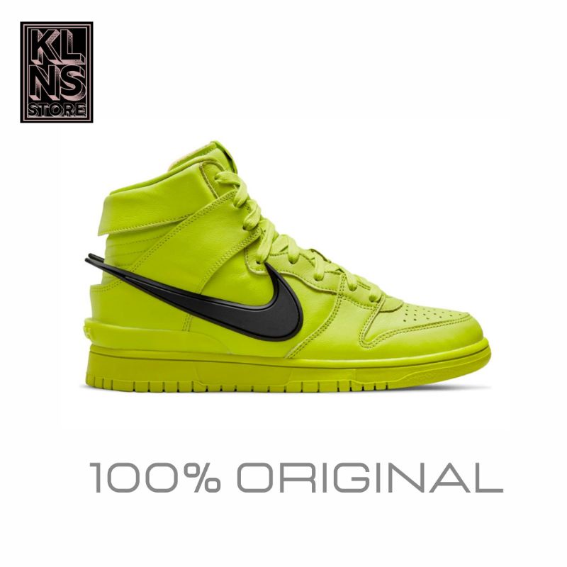 SEPATU NIKE DUNK HIGH X AMBUSH FLASH LIME