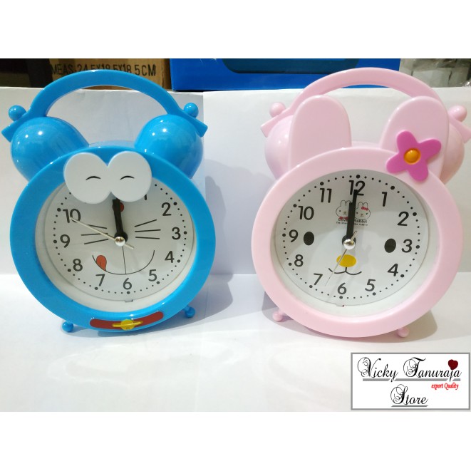 Jam meja alarm/ jam weker doraemon / jam weker Kelinci
