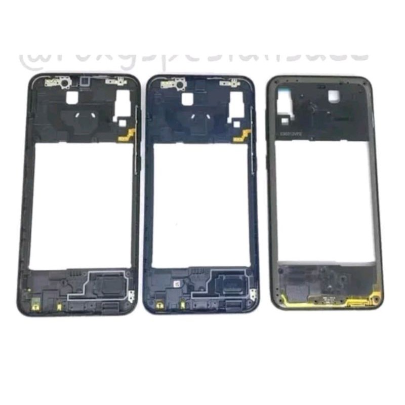 BEZEL BEZZEL TULANG TENGAH TUTUP MESIN SAMSUNG GALAXY A20 A 20 A205 ORIGINAL