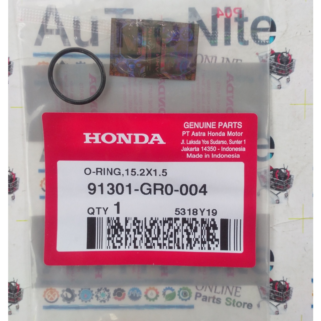 O-Ring 15.2X1.5 Lidah Penekan Rantai 91301-GR0-004 Original Honda Beat Pop Street Scoopy Spacy Karbu