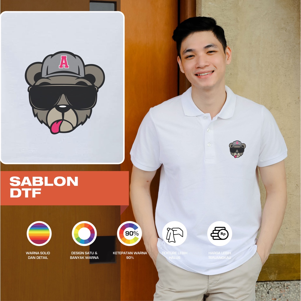 Kaos Custom Satuan Sablon DTF New States Apparel Polo - 8100