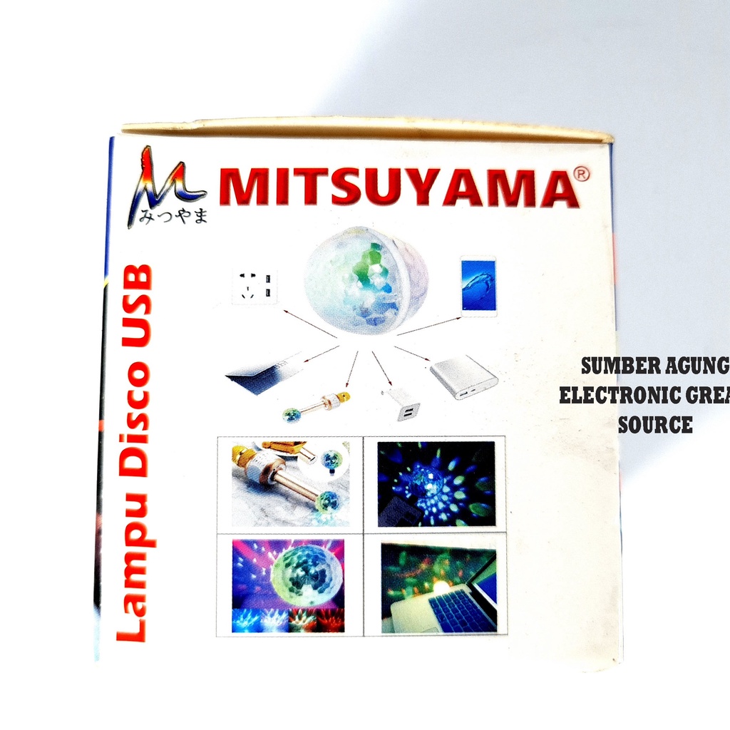 Mitsuyama MS415 Lampu Disco USB 3W Sound Control Bulat Tipe M Micro