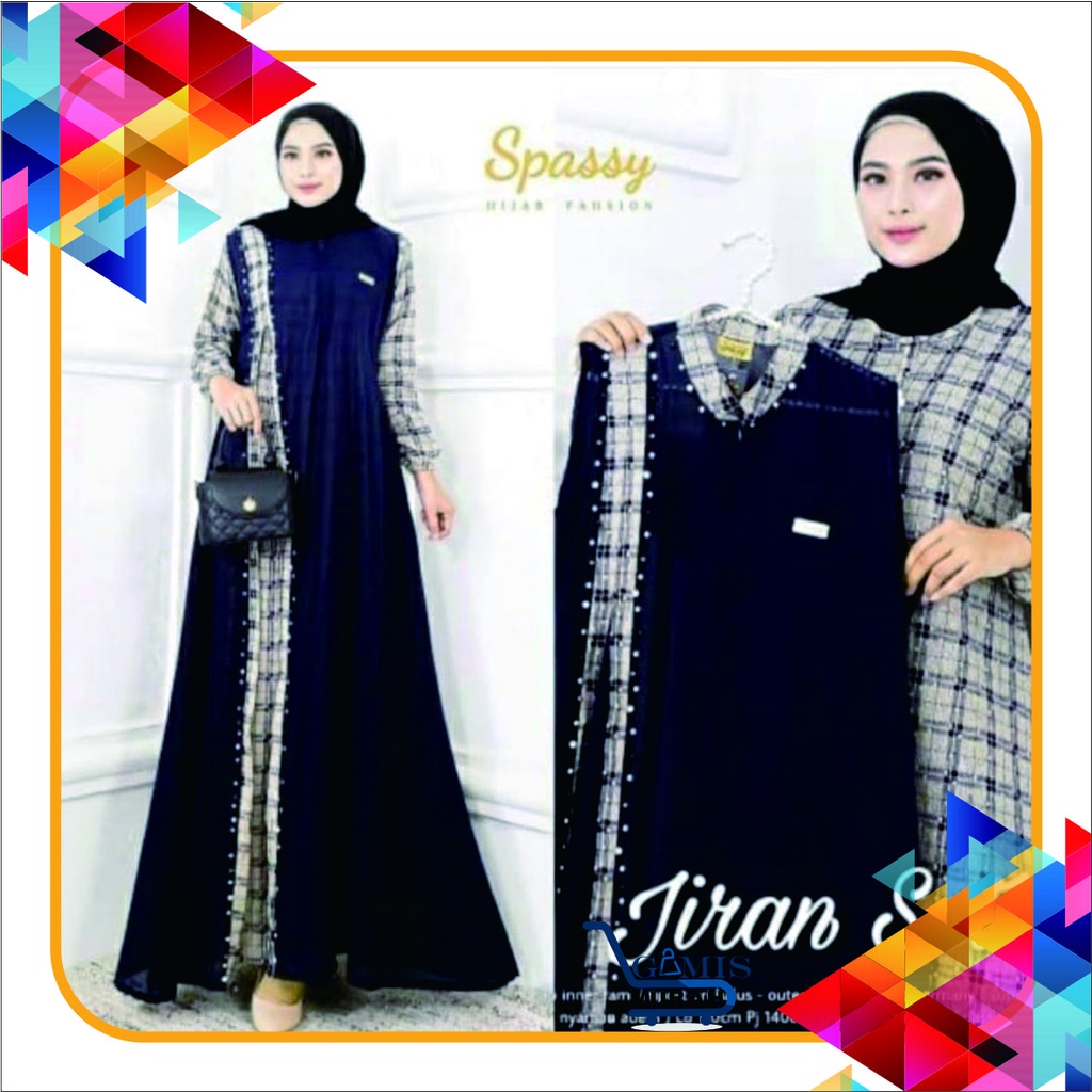 Gamis 2in1 Jiran Set gamis murah wanita