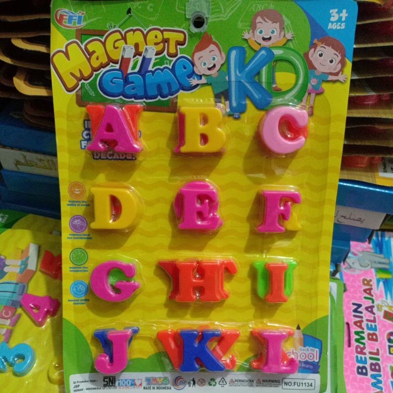 FU 1134 Mainan Edukasi Anak Puzzle Magnet Abjad Alphabet Huruf Besar Kapital ABC / magnet game