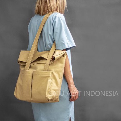 SATU ALAT Tote Bag LUNA 100% Canvas Premium Tebal Tas Kanvas