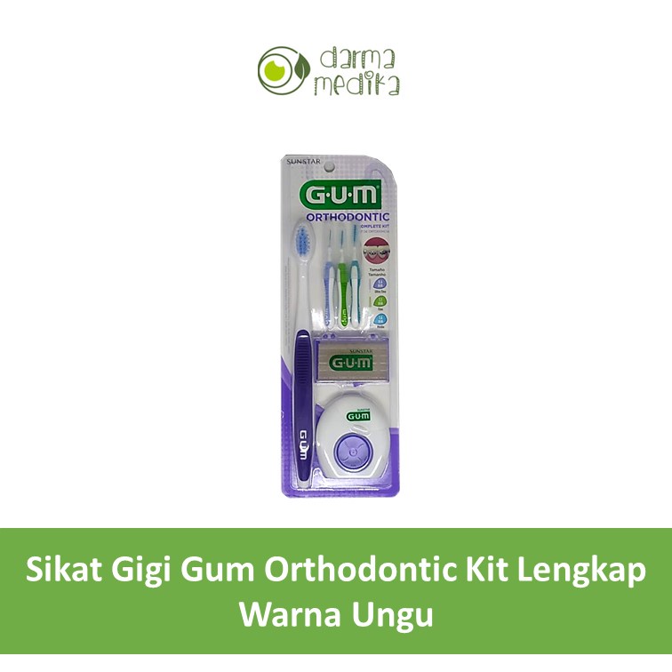 Sikat gigi GUM Ortho orthodontic Kit lengkap untuk pasien Behel Kawat Gigi