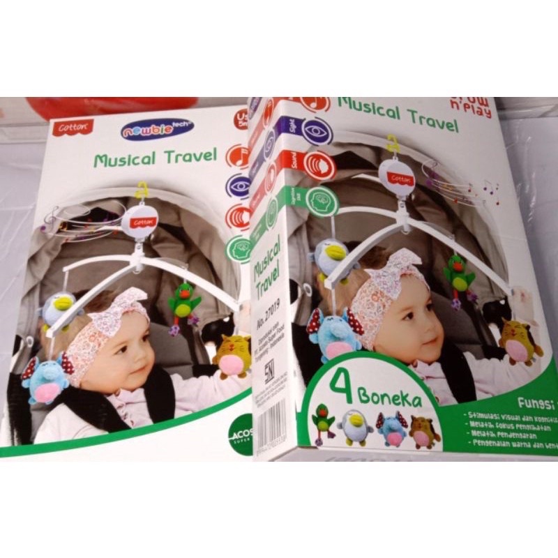 Musical Mobile Travelling / Mainan gantung bayi stroller (COTTON)