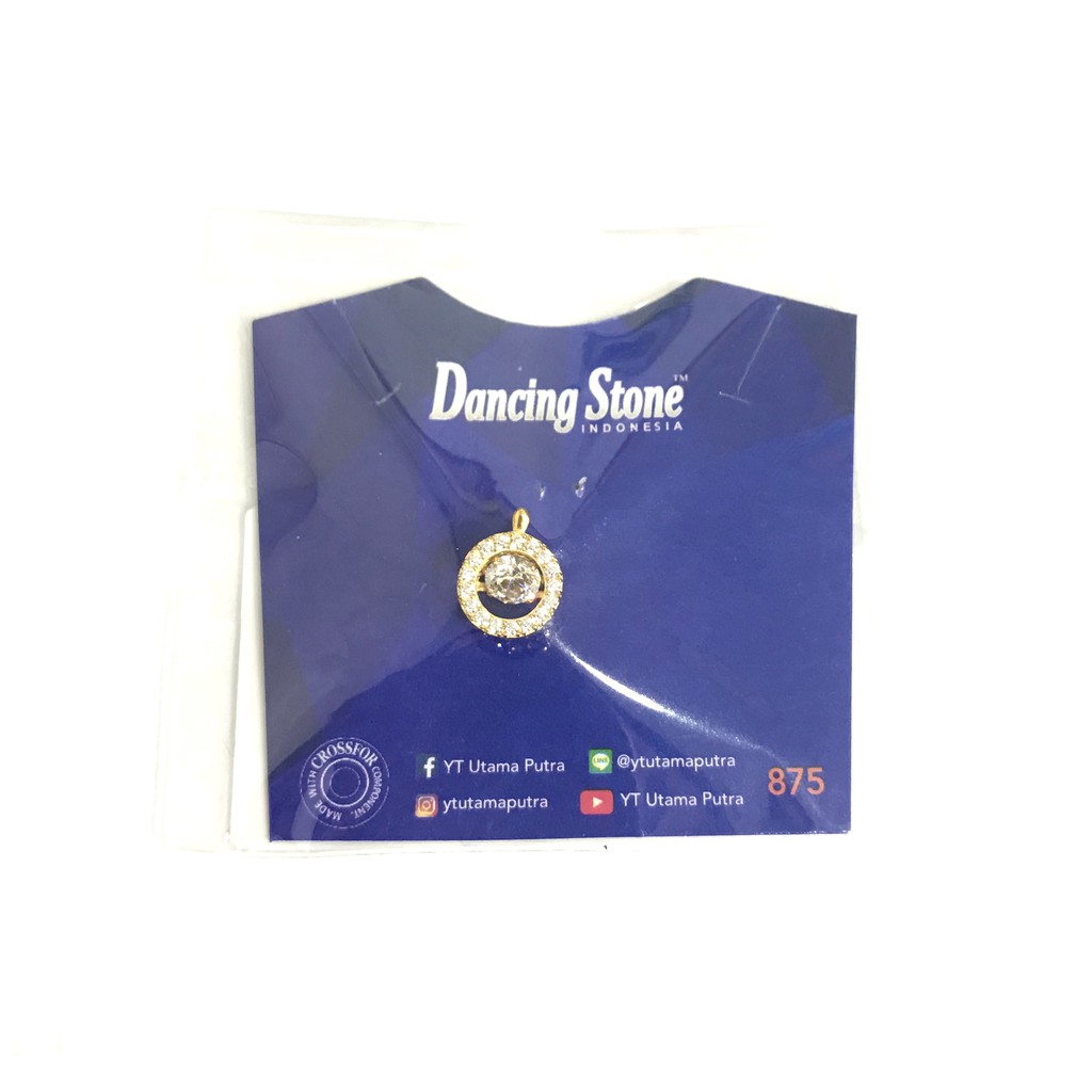 Liontin Model Dancing Stone (Emas Asli Kadar 875)