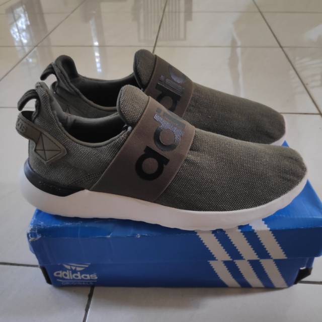 Adidas cf lite racer slip on byd hijau white