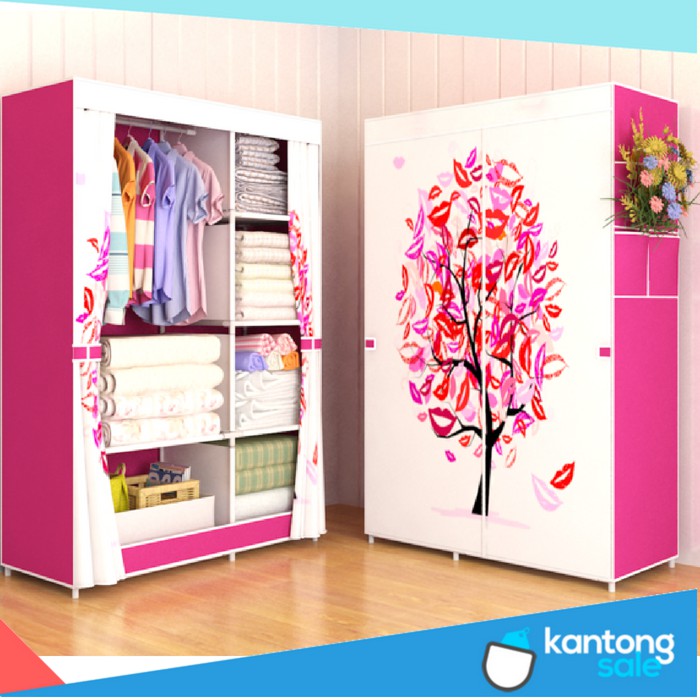 Promo Lemari Pakaian Lemari Kain Perlengkapan Kamar Tidur Hiasan Kamar Tidur Diskon
