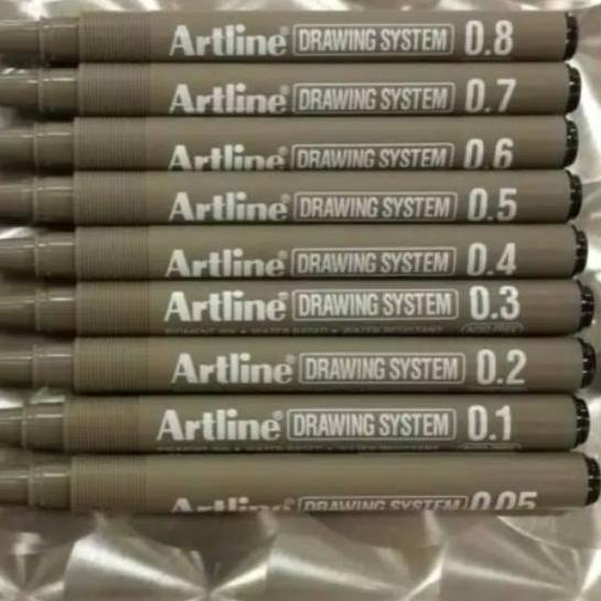 

Grosiran Murah Artline Drawing Pen Marker 1 set 9pc