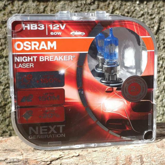 Bohlam Bolam Lampu Jauh Original OSRAM HB3 NBR LASER Next Gen 150% 12V 60W