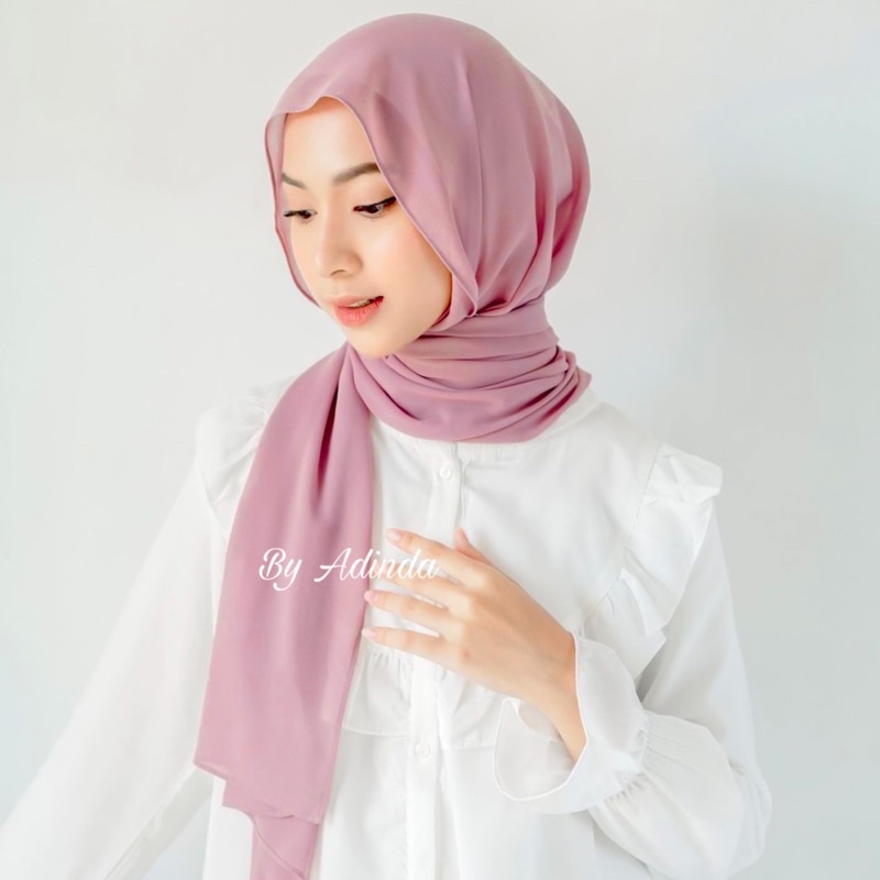 𝐁𝐘 𝐀𝐃𝐈𝐍𝐃𝐀 Pashmina Cerutti babydoll panjang 180cmx75cm Pasmina ceruty JUMBO Hijab instant aline