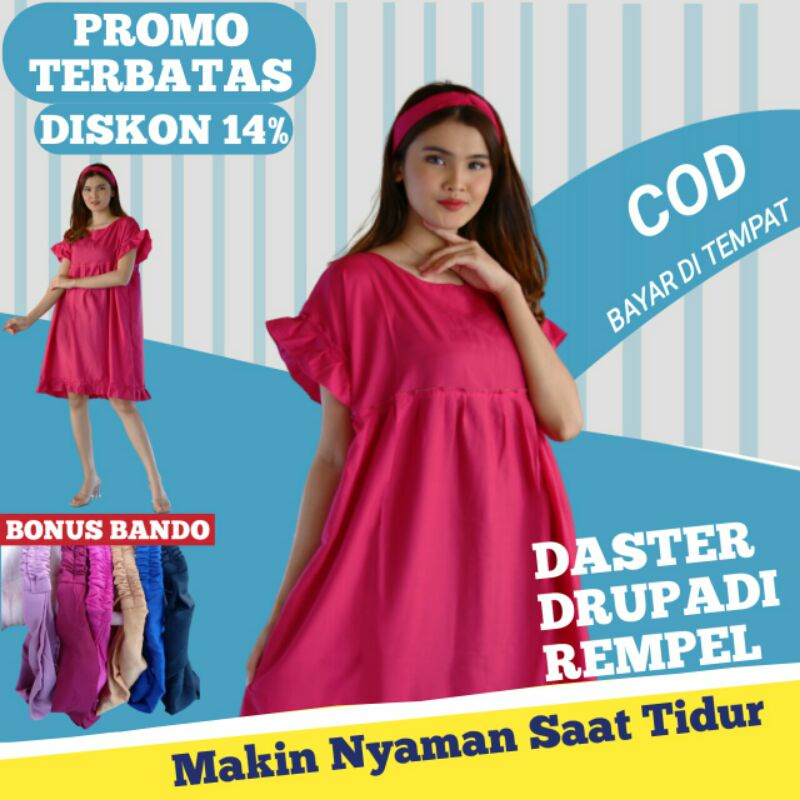 Baju Daster Pendek Pakaian Tidur Wanita Premium Kekinian Model Seksi Terbaru Hight Quality ByFashion