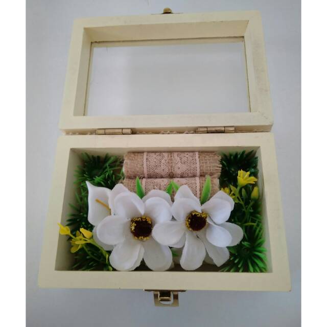 BA045 Ring box mahar murah kotak cincin rustic