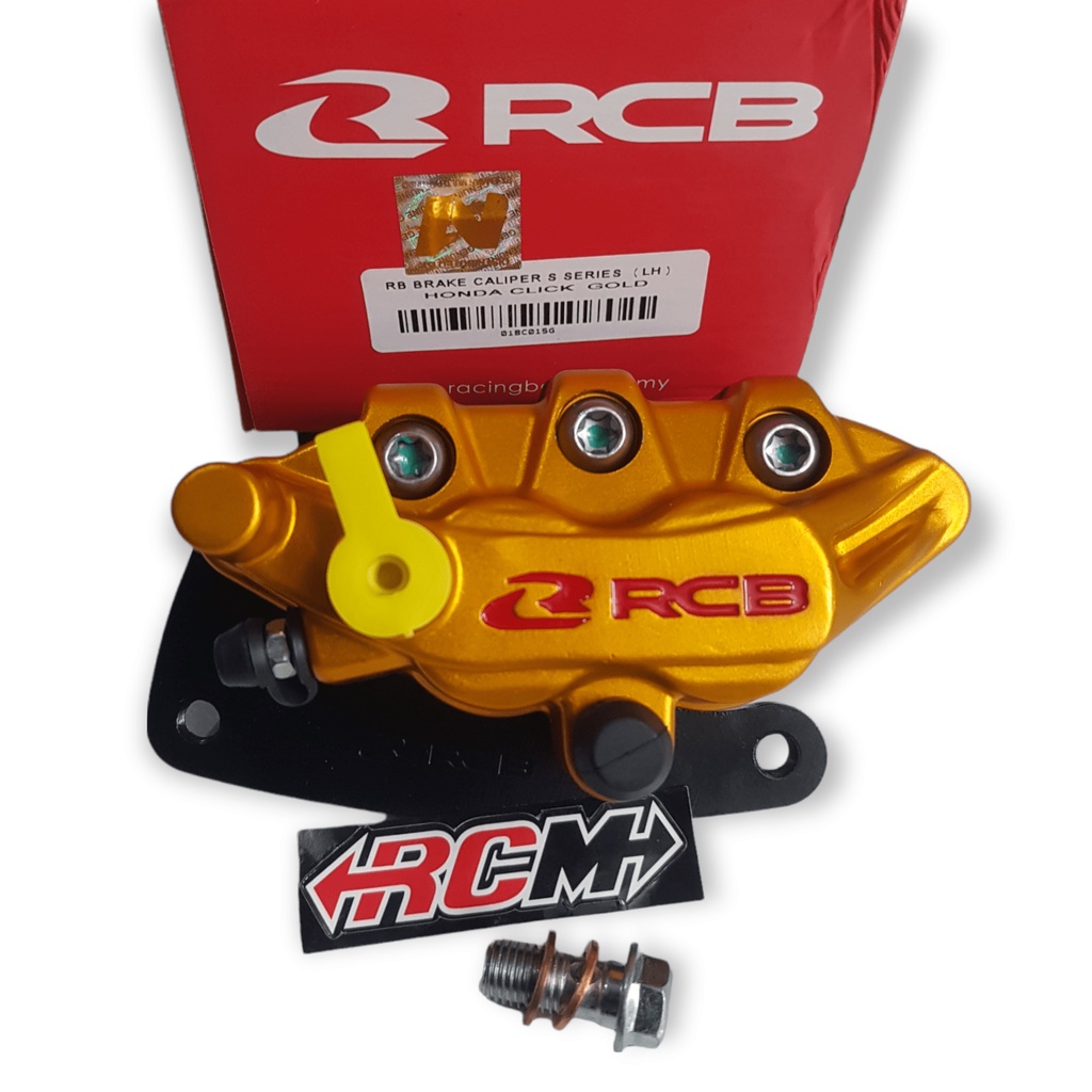 KALIPER CALIPER RCBB RACING BOY RACINGBOY DOUBLE PISTON S SERIES DEPAN KIRI HONDA CLICK LH BEAT VARIO 125 VARIO125 VARIO 150 VARIO150 SCOOPY PNP BUAT BREKET SENDIRI ORI ORIGINAL RCBB RCB RACING BOY RACINGBOY ASLI