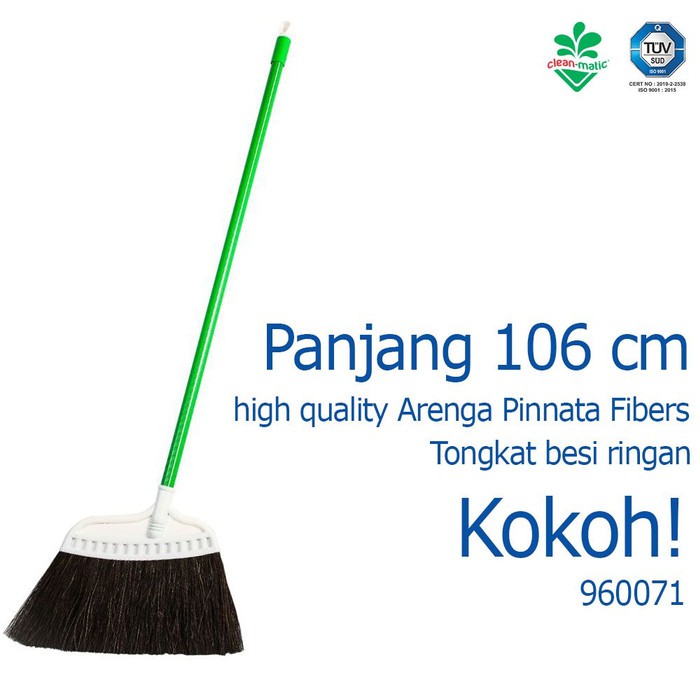 KTMSTORE Sapu Lantai Putih Sapu Ijuk Broom Cleanmatic 960071