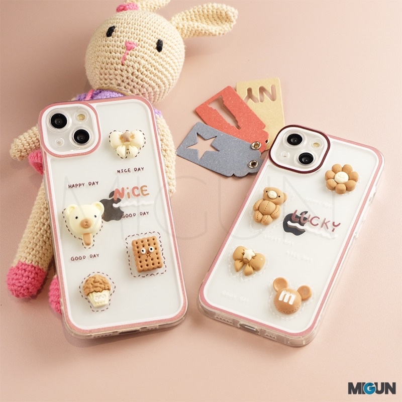 New! Cookie Bear - Softcase timbul lucu for IPhone 7 8 SE2020 7+ 8+ X XR XSMAX XS 11 11PRO 11PROMAX 12 13 MINI PRO PROMAX