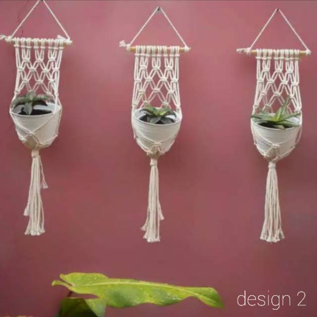 Pot gantung hanger plant hanging macrame rajut