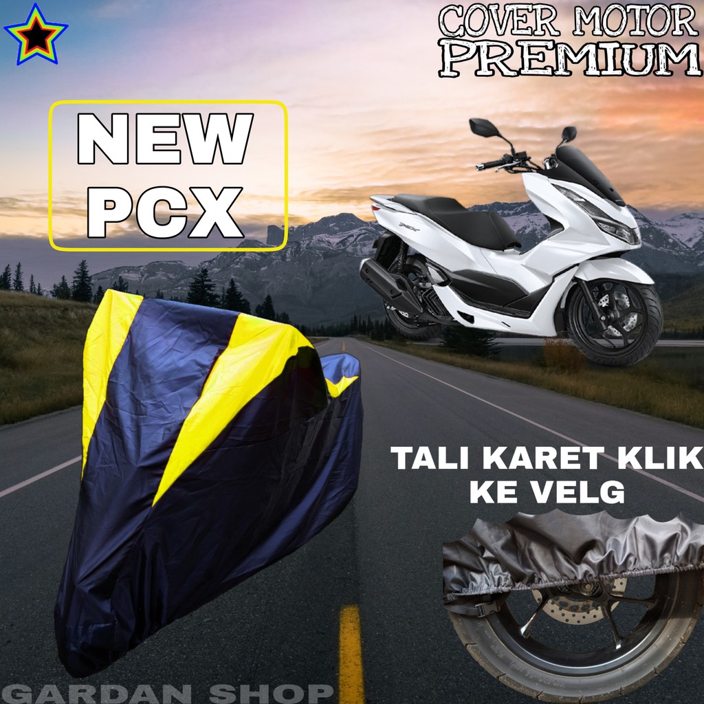 Sarung Motor NEW PCX Hitam Kuning Body Cover Penutup Pelindung Motor New Pcx PREMIUM