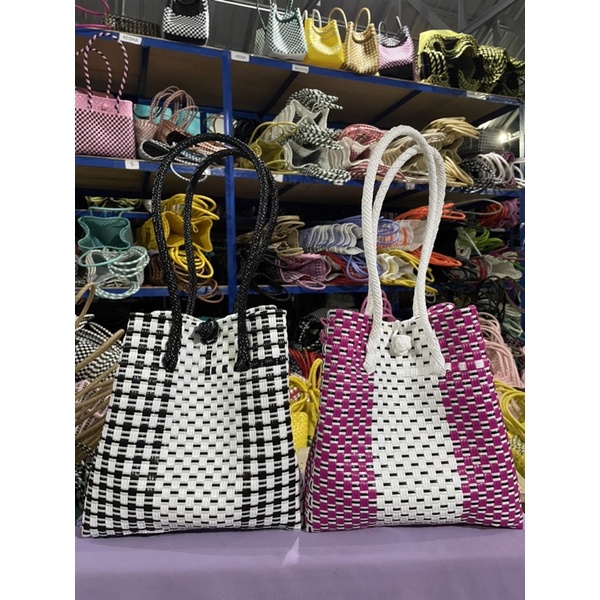 MAJID - Keisha Bag Lentur Jali Vertikal White / Tote Bag Wanita Ready Stok