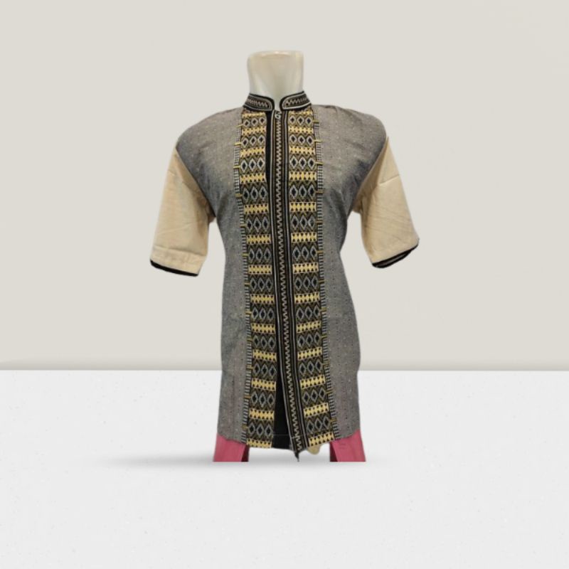 BAJU KOKO MUSLIM PRIA LENGAN PENDEK KENCANA BORDIR