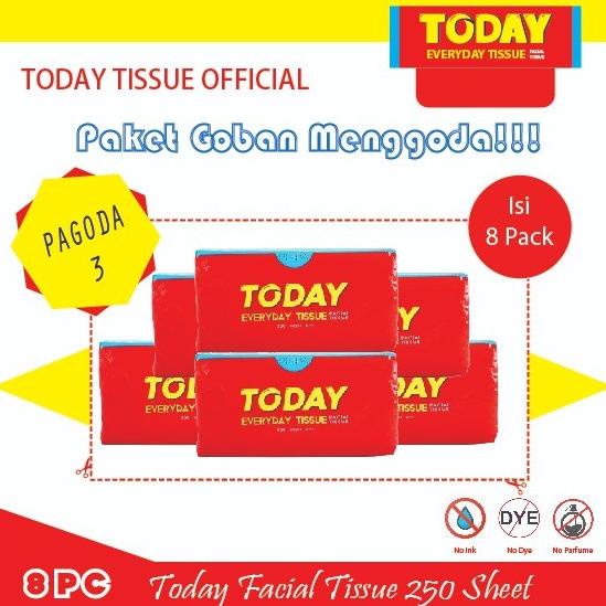 Tissue Today - Pagoda 3 ( 8 Pcs Today Tissue 250 Sheet )