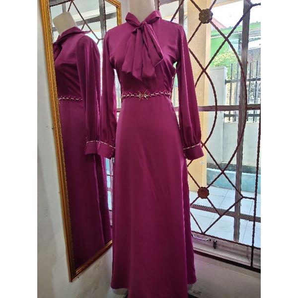 AMANDA DRESS / DRESS CANTIK / DRESS KEKINIAN / DRESS MODERN/GAMIS MUSLIM/BAJU OOTD/BAJU KECE/BAJU WA