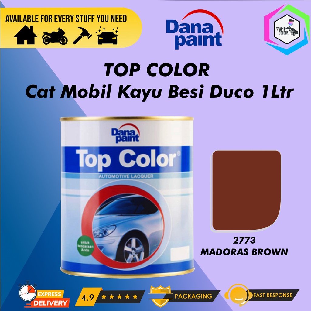 TOP COLOR 2773 Madoras Brown - Cat Mobil Kayu Besi Duco