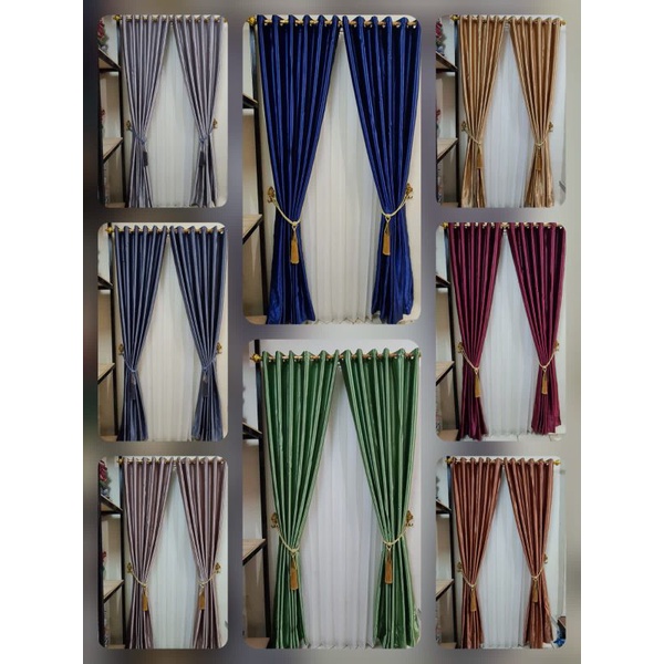 hordeng / gorden polos blackout tebal import mewah