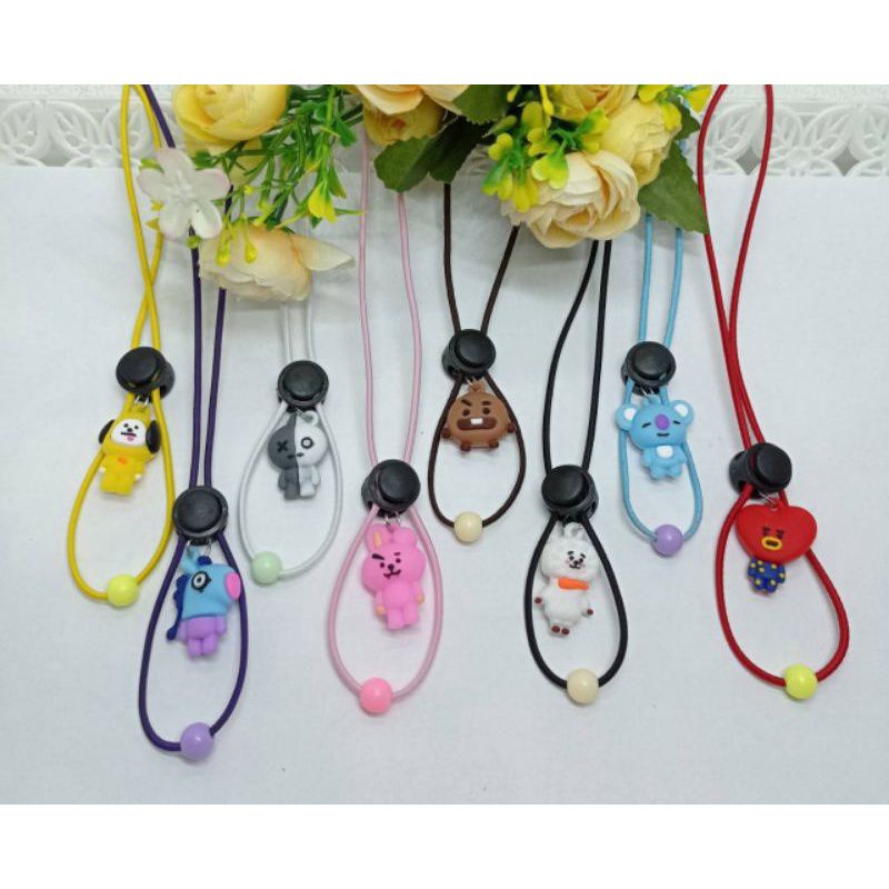 Strap Masker Lucu Tali Masker Gantung BT 21 Series Haedloop Strap Mask Clay BTS  Lucu Strap Masker 2