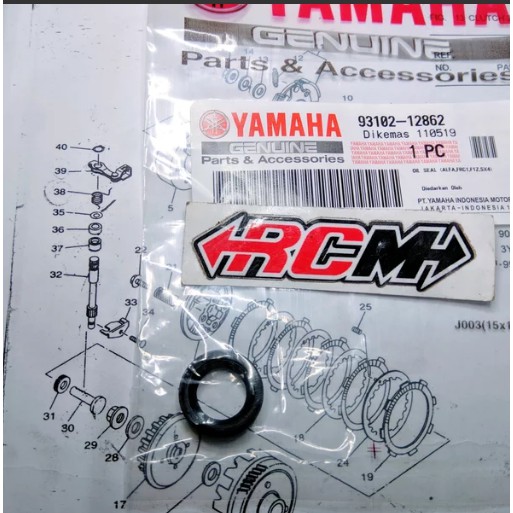 SIL SEAL STUT KOPLING BAGIAN ATAS FIZ R F1ZR FORCE 1 FORCE1 SCORPIO ORI ORIGINAL YAMAHA 93102-12862