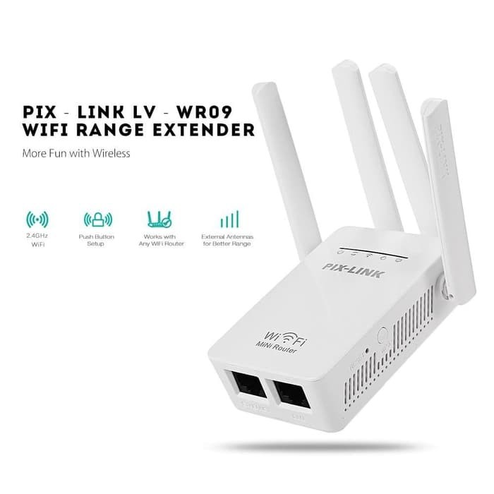 Pix Link 300m Wireless Wifi Range Extender Router Repeater Ap Lv Wr09 Shopee Indonesia