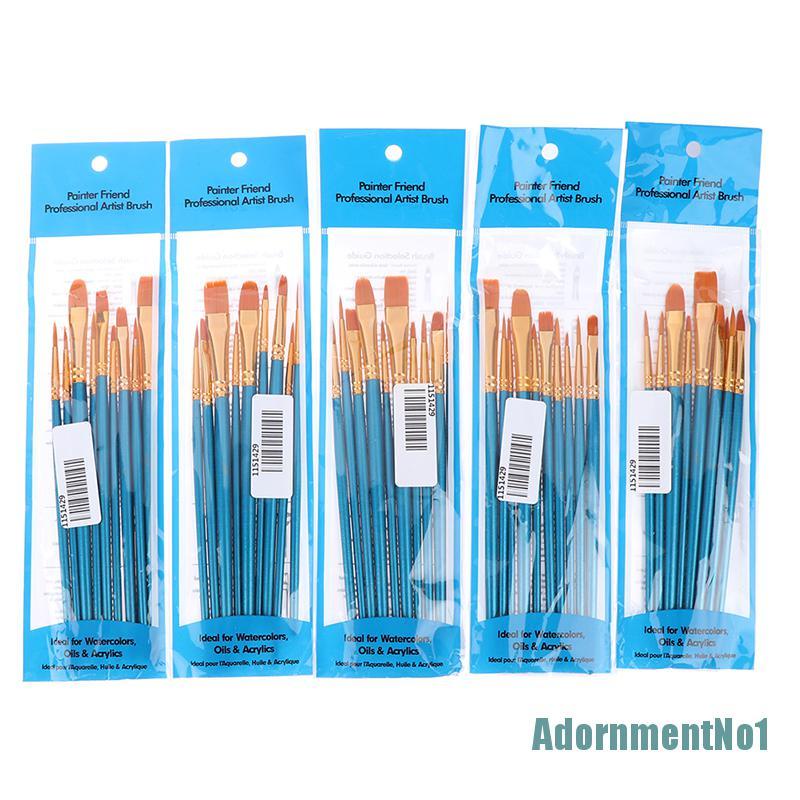 [AdornmentNo1]10Pcs Acrylic Watercolor artists paint brush nylon multi-function hook line pen