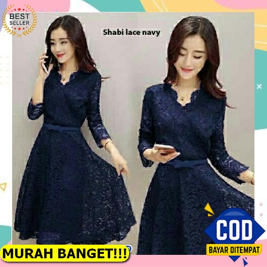 Baju Dress Dres Gaun Wanita Kekinian Korea Casual Pakaian Maxi Midi Long Dress Dres Lengan Panjang F